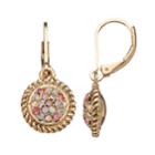 Napier Simulated Crystal Disc Drop Earrings, Women's, Pink