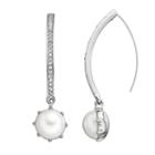 Simply Vera Vera Wang Curved Nickel Free Threader Earrings, Women's, White