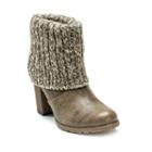 Muk Luks Chris Women's Sweater Cuff Ankle Boots, Girl's, Size: 10, Beig/green (beig/khaki)