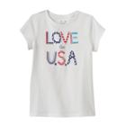 Girls 4-7 Jumping Beans&reg; Patriotic Glitter Tee, Girl's, Size: 6, White