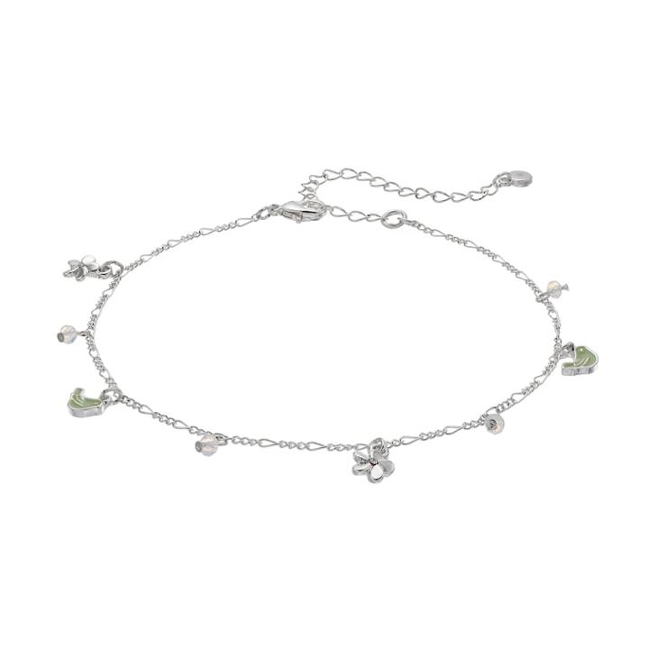 Lc Lauren Conrad Green Bird & Flower Anklet, Women's