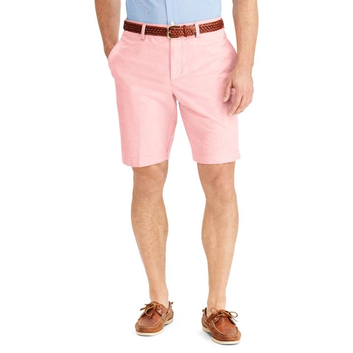 Big & Tall Chaps Classic-fit Oxford Stretch Flat-front Shorts, Men's, Size: 50, Red