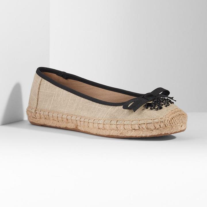 Simply Vera Vera Wang Women's Espadrille Flats, Size: 9, Med Beige