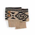 Women's Muk Luks Fairisle Boot Toppers, Lt Brown