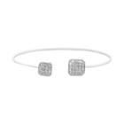 Simply Vera Vera Wang 1/10 Carat T.w. Diamond Sterling Silver Octagon Cuff Bracelet, Women's, White