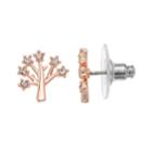Lc Lauren Conrad Cubic Zirconia Tree Nickel Free Stud Earrings, Women's, Light Pink