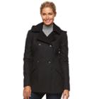 Women's Braetan Two Tone Hooded Peacoat, Size: Large, Grey
