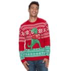 Men's T. Rex Ugly Christmas Sweater, Size: Large, Med Red