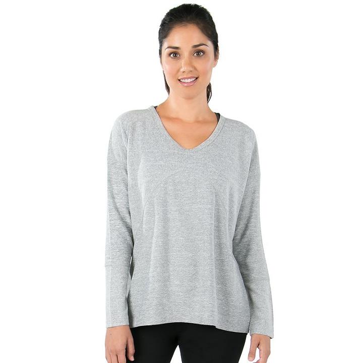 Women's Balance Collection Pippa V-neck Top, Size: Medium, Med Grey