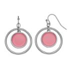 Pink Disc & Hoop Drop Earrings, Women's