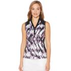 Women's Grand Slam Golf Performance Watercolor Sleeveless Polo, Size: Xl, Oxford