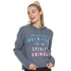 Juniors' Mermaids Are My Spirit Animal Cropped Graphic Hoodie, Teens, Size: Xl, Blue (navy)