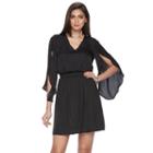 Women's Jennifer Lopez Flutter Fit & Flare Dress, Size: Small, Black