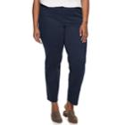 Plus Size Croft & Barrow&reg; Twill Pull-on Pants, Women's, Size: 3 - Regular, Dark Blue
