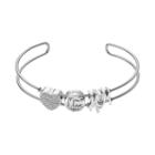 Love This Life Crystal Mom Slider Charm Cuff Bracelet, Women's, Grey