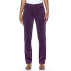Women's Croft & Barrow&reg; Classic Fit Straight-leg Corduroy Pants, Size: 18, Drk Purple