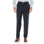 Men's Chaps Performance Classic-fit Wool-blend Comfort Stretch Flat-front Suit Pants, Size: 38x30, Blue (navy)