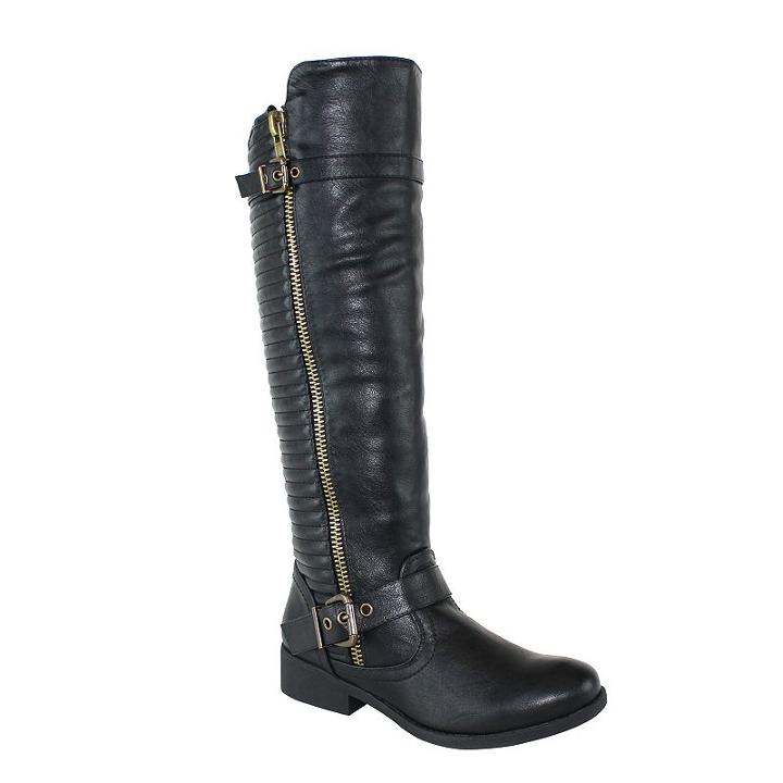 Olivia Miller Houston Women's Knee-high Riding Boots, Girl's, Size: 7, Black