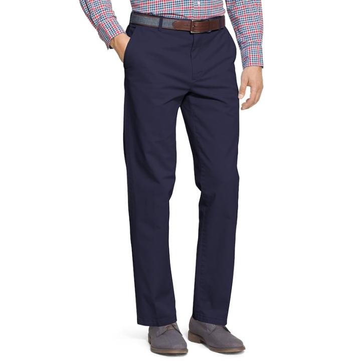 Men's Izod Saltwater Straight-fit Stretch Chino Pants, Size: 32x34, Blue (navy)