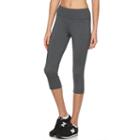 Women's Tek Gear&reg; Core Essentials Shape Capri Yoga Leggings, Size: Medium, Dark Grey