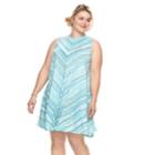 Plus Size Sonoma Goods For Life&trade; High Neck Swing Dress, Women's, Size: 2xl, Dark Blue
