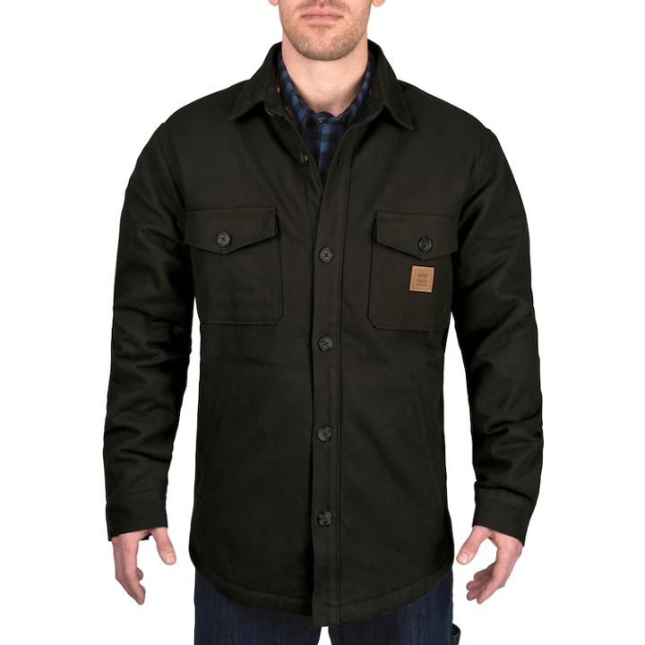 Men's Dickies Heavy Weight Bonded Jacket Shirt, Size: Large, Black