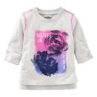 Girls 4-8 Oshkosh B'gosh&reg; 3/4-length Sleeve Inspirational Quote Tee, Size: 6, Light Grey