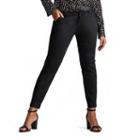 Petite Lee Linea Straight-leg Ankle Pants, Women's, Size: 12 Petite, Black