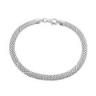 Sterling Silver Tulipano Mesh Bracelet, Women's, Size: 7.75, Grey