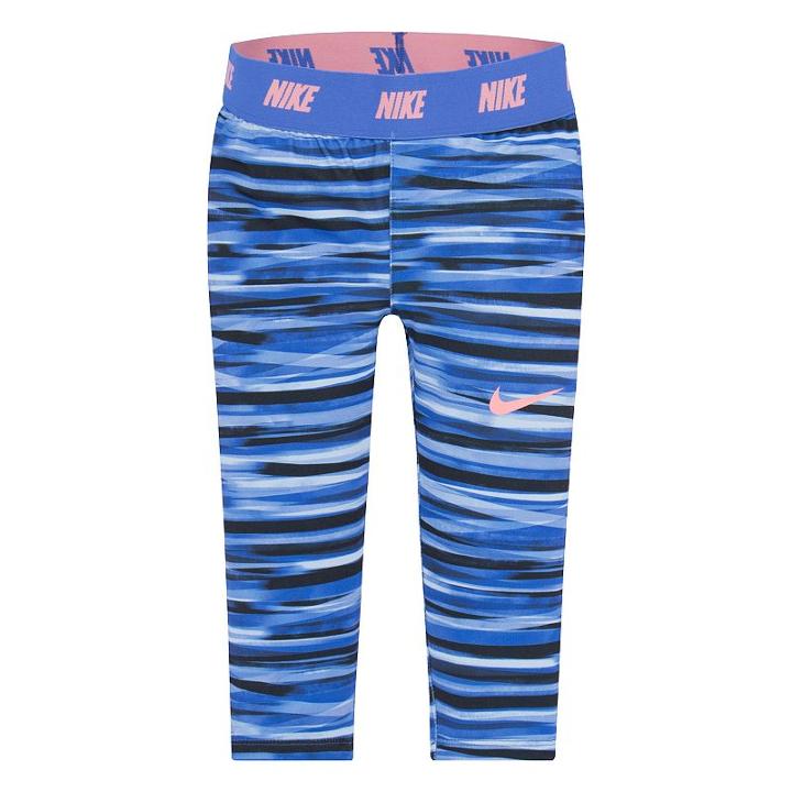 Girls 4-6x Nike Dri-fit Striped Skinny-fit Leggings, Girl's, Size: 6, Med Blue