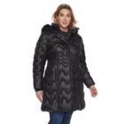 Plus Size Gallery Hooded Puffer Jacket, Women's, Size: 2xl, Black