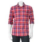 Men's Sonoma Goods For Life&trade; Modern-fit Poplin Button-down Shirt, Size: Small, Med Red