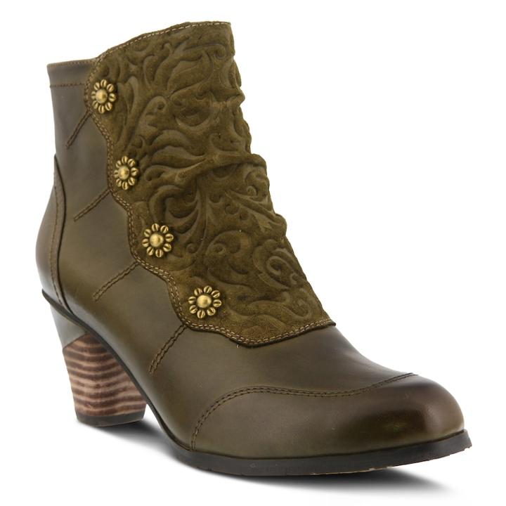 L'artiste By Spring Step Belgard Women's Ankle Boots, Size: 37, Med Green