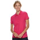 Women's Croft & Barrow&reg; Classic Polo, Size: Medium, Med Pink