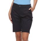 Petite Croft & Barrow&reg; Twill Bermuda Shorts, Women's, Size: 8 Petite, Blue (navy)