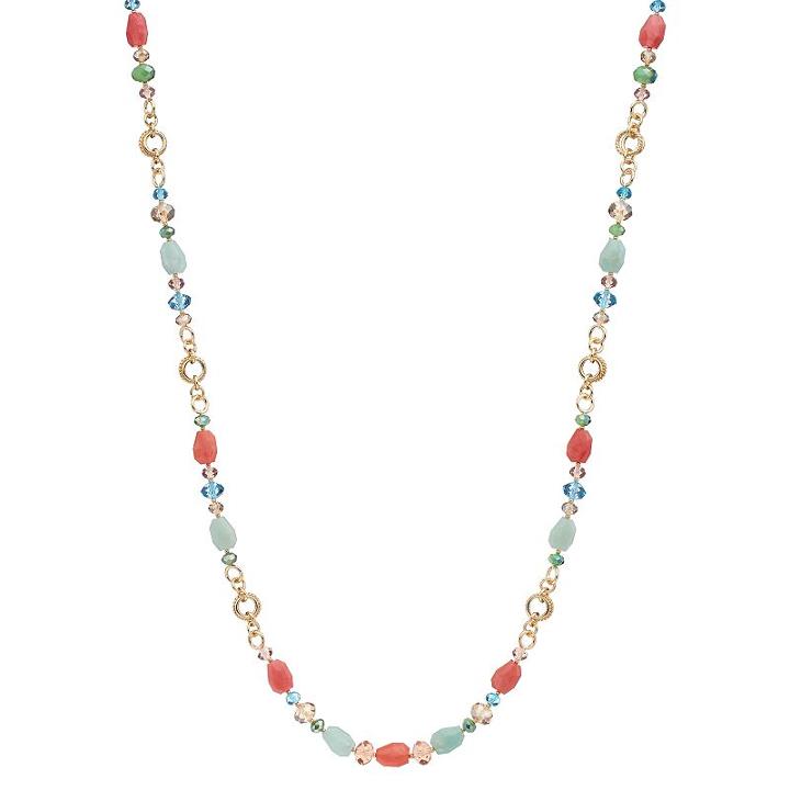 Napier Pastel Beaded Long Necklace, Women's, Multicolor