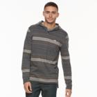 Men's Vans Textured-stripe Hooded Tee, Size: Medium, Black