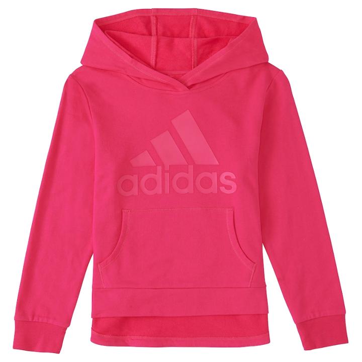 Girls 4-6x Adidas High-low Hem Graphic Hoodie, Size: 6x, Brt Pink