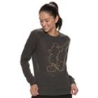 Disney's Mickey Mouse Juniors' Silhouette Sweatshirt, Teens, Size: Medium, Grey (charcoal)