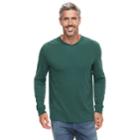Men's Croft & Barrow&reg; Classic-fit Easy-care V-neck Tee, Size: Medium, Dark Green