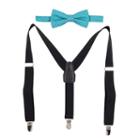 Boys Chaps 2-piece Dot Suspenders & Bow Tie Set, Boy's, Turquoise/blue (turq/aqua)