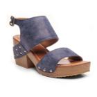 2 Lips Too Too Slick Women's Chunky Heel Sandals, Girl's, Size: Medium (8), Dark Blue
