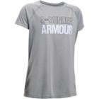 Girls 7-16 Under Armour Ua Wordmark Short Sleeve Tee, Girl's, Size: Large, Dark Grey