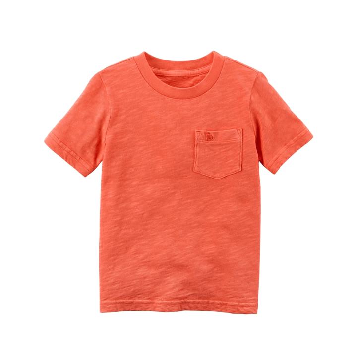 Boys 4-8 Carter's Solid Pocket Tee, Size: 4/5, Orange