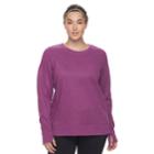 Plus Size Tek Gear&reg; Fleece Sweatshirt, Women's, Size: 1xl, Med Purple