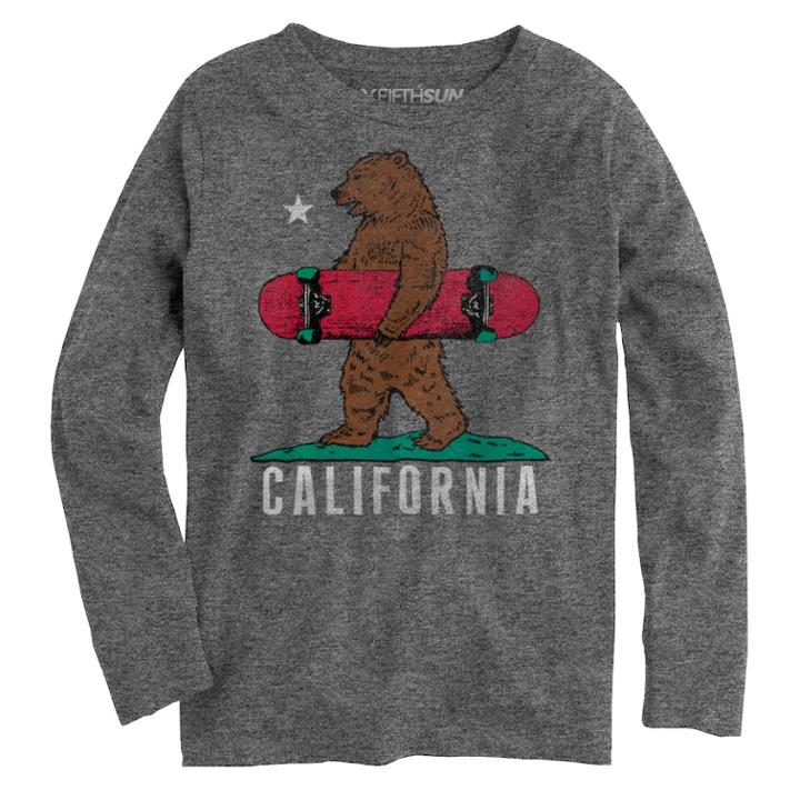 Boys 8-20 Skate Cali Tee, Size: Medium, Grey