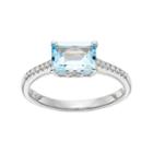 Sterling Silver Sky Blue Topaz & Diamond Accent Ring, Women's, Size: 6