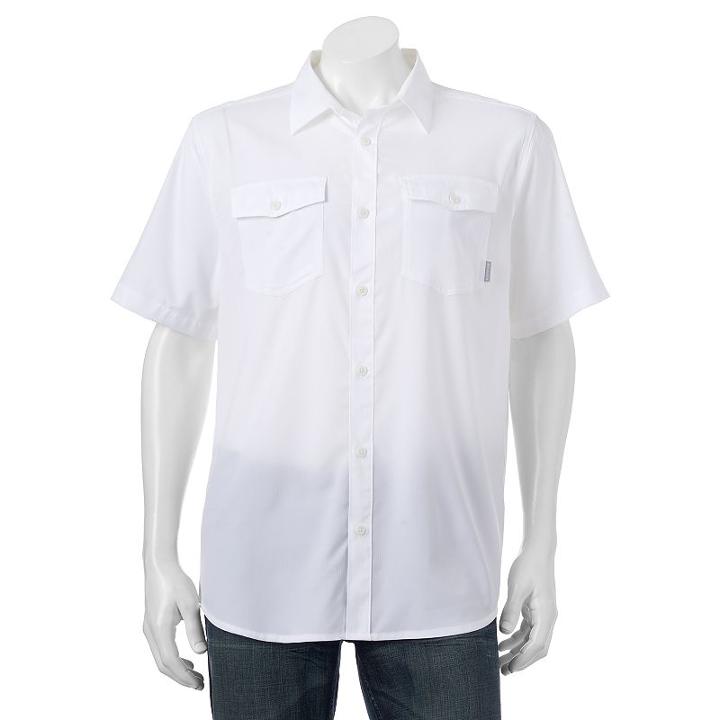 Big & Tall Columbia Pacific Breeze Button-down Shirt, Men's, Size: L Tall, White
