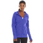 Women's Tek Gear&reg; Full-zip Fleece Hoodie, Size: Xl, Med Blue