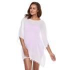 Pink Envelope Maternity Chiffon Swim Cover-up, Women's, Size: M-mat, White
